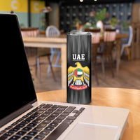 United Arab Emirates Skinny Tumbler UAE Emblem Hawk of Quraish - Wonder Print Shop