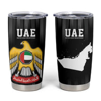 United Arab Emirates Tumbler Cup UAE Emblem Hawk of Quraish - Wonder Print Shop