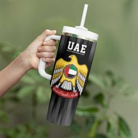 United Arab Emirates Tumbler With Handle UAE Emblem Hawk of Quraish - Wonder Print Shop