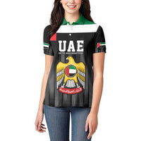 United Arab Emirates Women Polo Shirt UAE Emblem Hawk of Quraish - Wonder Print Shop