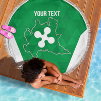 Personalized Italy Lombardy Beach Blanket Inspiration Flags Style