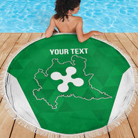 Personalized Italy Lombardy Beach Blanket Inspiration Flags Style