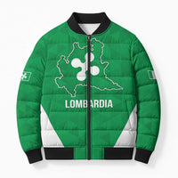 Personalized Italy Lombardy Bomber Puffer Jacket Inspiration Flags Style - Wonder Print Shop