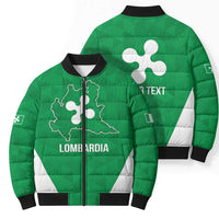 Personalized Italy Lombardy Bomber Puffer Jacket Inspiration Flags Style - Wonder Print Shop