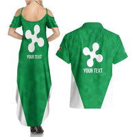 Personalized Italy Lombardy Couples Matching Summer Maxi Dress and Hawaiian Shirt Inspiration Flags Style