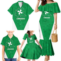 Personalized Italy Lombardy Family Matching Mermaid Dress and Hawaiian Shirt Inspiration Flags Style