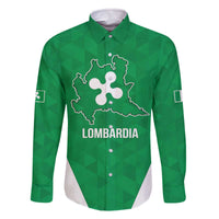 Personalized Italy Lombardy Family Matching Off The Shoulder Long Sleeve Dress and Hawaiian Shirt Inspiration Flags Style