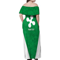 Personalized Italy Lombardy Family Matching Off Shoulder Maxi Dress and Hawaiian Shirt Inspiration Flags Style
