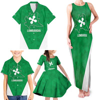 Personalized Italy Lombardy Family Matching Tank Maxi Dress and Hawaiian Shirt Inspiration Flags Style