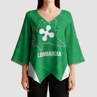 Personalized Italy Lombardy Kimono Sleeve Blouse Inspiration Flags Style - Wonder Print Shop