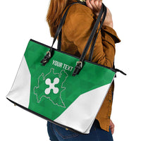 Personalized Italy Lombardy Leather Tote Bag Inspiration Flags Style