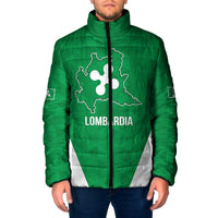Personalized Italy Lombardy Padded Jacket Inspiration Flags Style - Wonder Print Shop