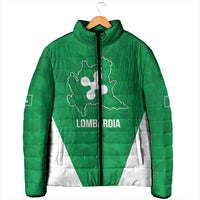Personalized Italy Lombardy Padded Jacket Inspiration Flags Style - Wonder Print Shop