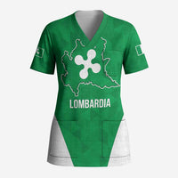 Personalized Italy Lombardy Scrub Top Inspiration Flags Style - Wonder Print Shop