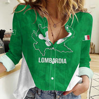 Personalized Italy Lombardy Women Casual Shirt Inspiration Flags Style