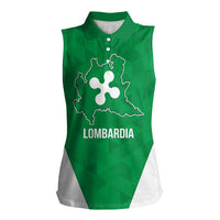 Personalized Italy Lombardy Women Sleeveless Polo Shirt Inspiration Flags Style