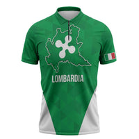 Personalized Italy Lombardy Zipper Polo Shirt Inspiration Flags Style - Wonder Print Shop