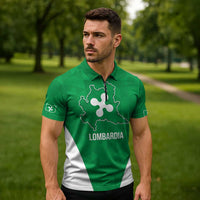 Personalized Italy Lombardy Zipper Polo Shirt Inspiration Flags Style - Wonder Print Shop