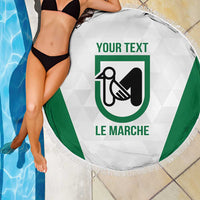 Personalized Italy Marche Beach Blanket Inspiration Flags Style