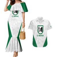 Personalized Italy Marche Couples Matching Mermaid Dress and Hawaiian Shirt Inspiration Flags Style