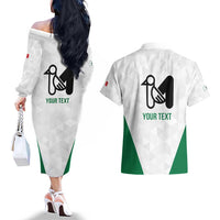 Personalized Italy Marche Couples Matching Off The Shoulder Long Sleeve Dress and Hawaiian Shirt Inspiration Flags Style