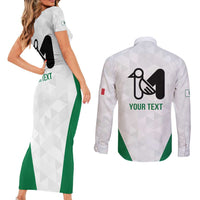 Personalized Italy Marche Couples Matching Short Sleeve Bodycon Dress and Long Sleeve Button Shirt Inspiration Flags Style