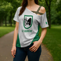 Personalized Italy Marche Cross Shoulder Shirt Inspiration Flags Style - Wonder Print Shop