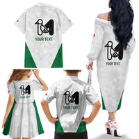 Personalized Italy Marche Family Matching Off The Shoulder Long Sleeve Dress and Hawaiian Shirt Inspiration Flags Style