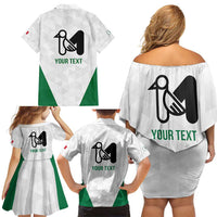 Personalized Italy Marche Family Matching Off Shoulder Short Dress and Hawaiian Shirt Inspiration Flags Style