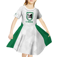 Personalized Italy Marche Kid Short Sleeve Dress Inspiration Flags Style