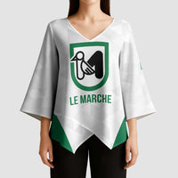 Personalized Italy Marche Kimono Sleeve Blouse Inspiration Flags Style - Wonder Print Shop