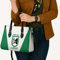 Personalized Italy Marche Leather Bag Inspiration Flags Style - Wonder Print Shop