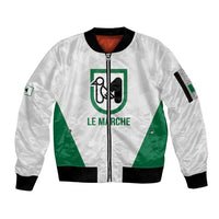 Personalized Italy Marche Sleeve Zip Bomber Jacket Inspiration Flags Style