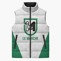 Personalized Italy Marche Sleeveless Puffer Jacket Inspiration Flags Style - Wonder Print Shop