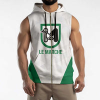 Personalized Italy Marche Sleeveless Zip Hoodie Inspiration Flags Style - Wonder Print Shop