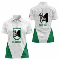 Personalized Italy Marche Women Polo Shirt Inspiration Flags Style