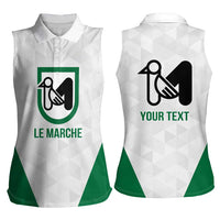 Personalized Italy Marche Women Sleeveless Polo Shirt Inspiration Flags Style