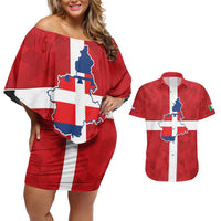 Personalized Italy Piedmont Couples Matching Off Shoulder Short Dress and Hawaiian Shirt Inspiration Flags Style