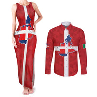 Personalized Italy Piedmont Couples Matching Tank Maxi Dress and Long Sleeve Button Shirt Inspiration Flags Style