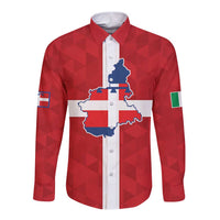 Personalized Italy Piedmont Long Sleeve Button Shirt Inspiration Flags Style