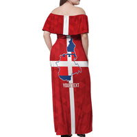Personalized Italy Piedmont Off Shoulder Maxi Dress Inspiration Flags Style