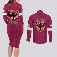 Personalized Italy Provincia Autonoma di Trento Couples Matching Long Sleeve Bodycon Dress and Long Sleeve Button Shirt Inspiration Flags Style