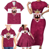 Personalized Italy Provincia Autonoma di Trento Family Matching Short Sleeve Bodycon Dress and Hawaiian Shirt Inspiration Flags Style