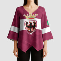 Personalized Italy Provincia Autonoma di Trento Kimono Sleeve Blouse Inspiration Flags Style - Wonder Print Shop