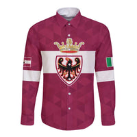 Personalized Italy Provincia Autonoma di Trento Long Sleeve Button Shirt Inspiration Flags Style