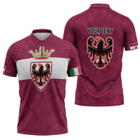 Personalized Italy Provincia Autonoma di Trento Zipper Polo Shirt Inspiration Flags Style - Wonder Print Shop