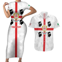 Personalized Italy Sardinia Couples Matching Short Sleeve Bodycon Dress and Hawaiian Shirt Inspiration Flags Style