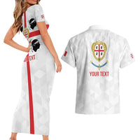 Personalized Italy Sardinia Couples Matching Short Sleeve Bodycon Dress and Hawaiian Shirt Inspiration Flags Style