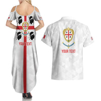 Personalized Italy Sardinia Couples Matching Summer Maxi Dress and Hawaiian Shirt Inspiration Flags Style