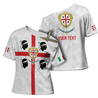 Personalized Italy Sardinia Cross Shoulder Shirt Inspiration Flags Style - Wonder Print Shop
